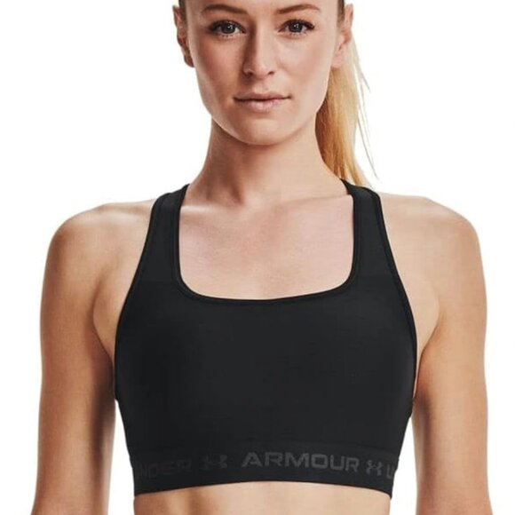 Under Armour Women's Crossback Bra Medium Support - BLK - Picture 1 of 5